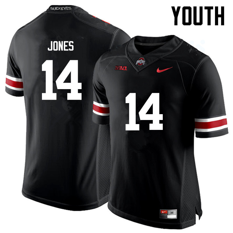 Youth Ohio State Buckeyes #14 Keandre Jones College Football Jerseys Game-Black